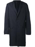 Calvin Klein Collection - Single Breasted Coat - Men - Silk/cupro - 46, Blue, Silk/cupro