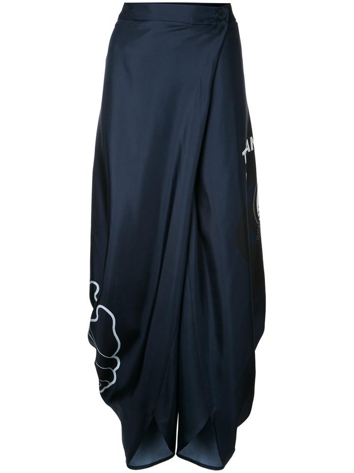 Stella Mccartney - Thanks Girls Print Fortuna Trousers - Women - Silk - 42, Blue, Silk