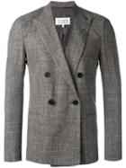 Maison Margiela Double Breasted Blazer, Men's, Size: 50, Brown, Silk/cotton/linen/flax/wool