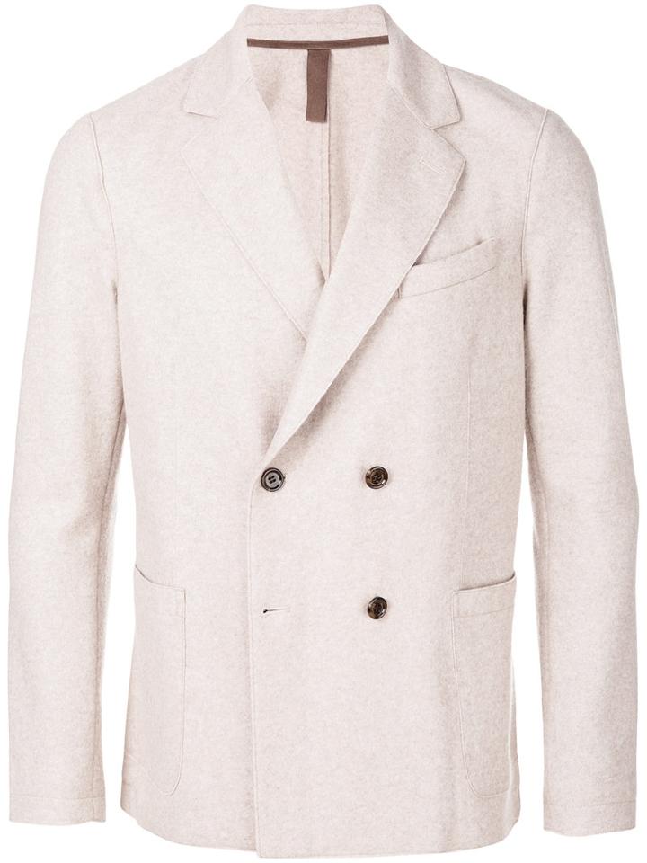 Eleventy - Double-breasted Blazer - Men - Wool/polyamide/acetate/polybutylene Terephthalate (pbt) - 54, Nude/neutrals, Wool/polyamide/acetate/polybutylene Terephthalate (pbt)