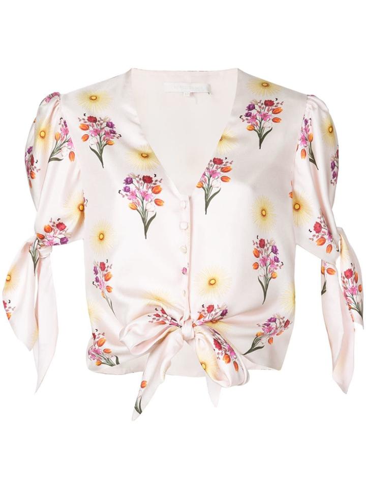 Borgo De Nor Floral Knotted Blouse - Pink