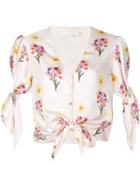 Borgo De Nor Floral Knotted Blouse - Pink