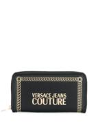 Versace Jeans Logo Zipped Wallet - Black