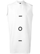 Odeur - Printed Muscle Tank Top - Unisex - Cotton - M, White, Cotton