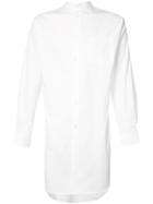 Comme Des Garçons Homme Plus Long Printed Mandarin Shirt - White