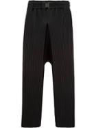 Homme Plissé Issey Miyake Pleated Drop Crotch Trousers - Black