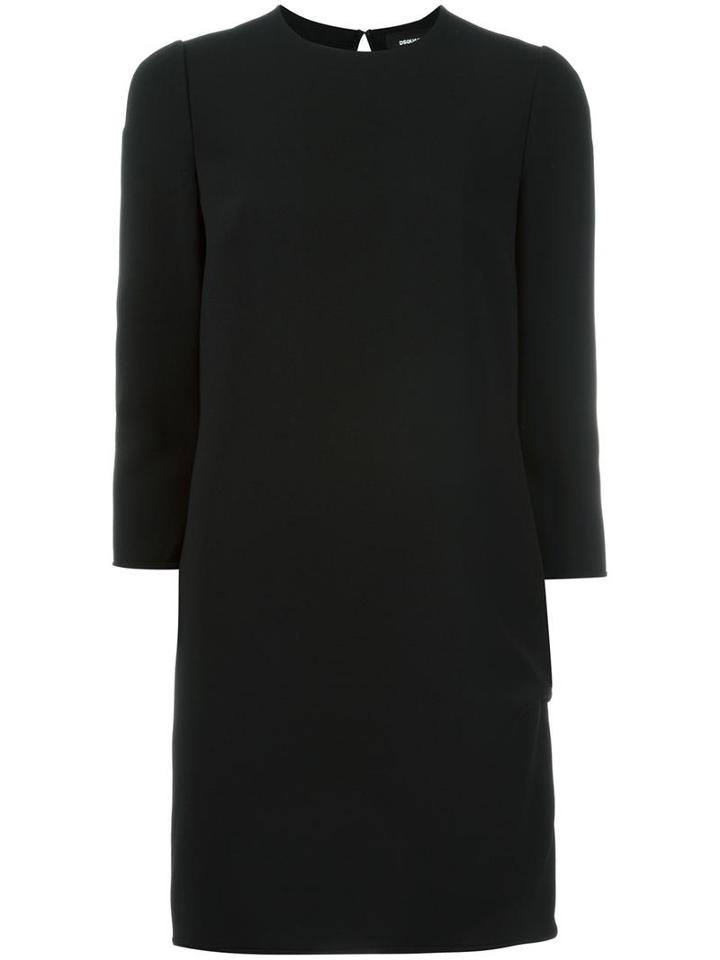 Dsquared2 Rear Keyhole Cocktail Dress, Women's, Size: 44, Black, Viscose/acetate/spandex/elastane