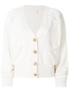 Chloé Lace-trimmed Cardigan - White