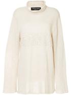 Comme Des Garçons Vintage Patterned Knit Panel Jumper - Nude &