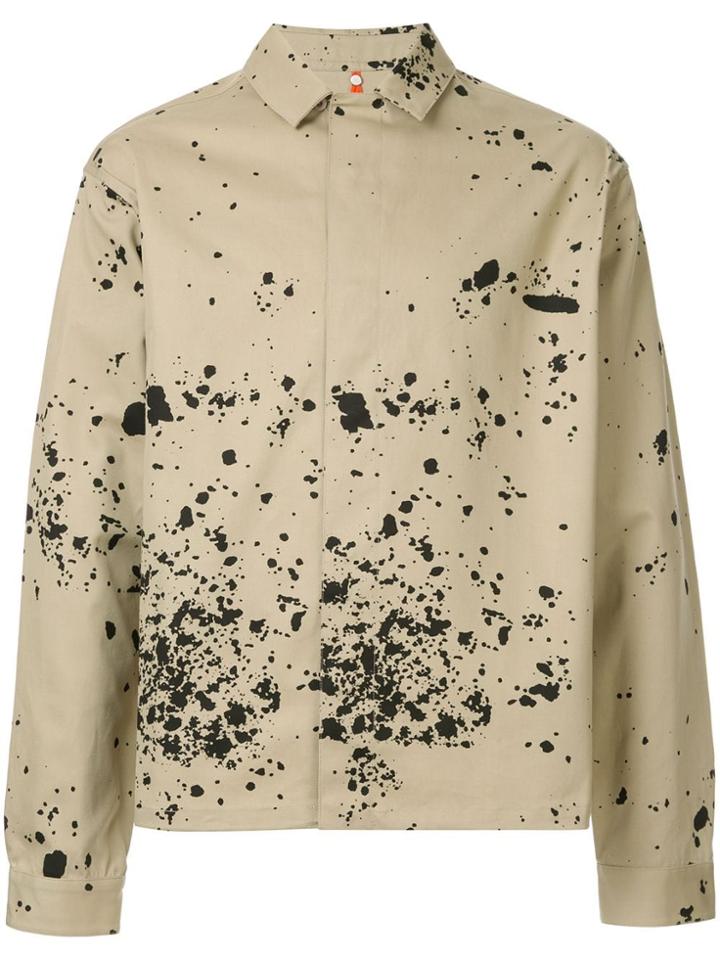 Oamc Paint Splatter Effect Shirt - Brown