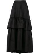 P.a.r.o.s.h. Pleated Tiered Skirt - Black