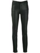 Emporio Armani Shiny Skinny Trousers - Black