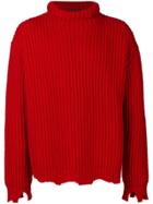 Paura Loose Fitted Sweater - Red