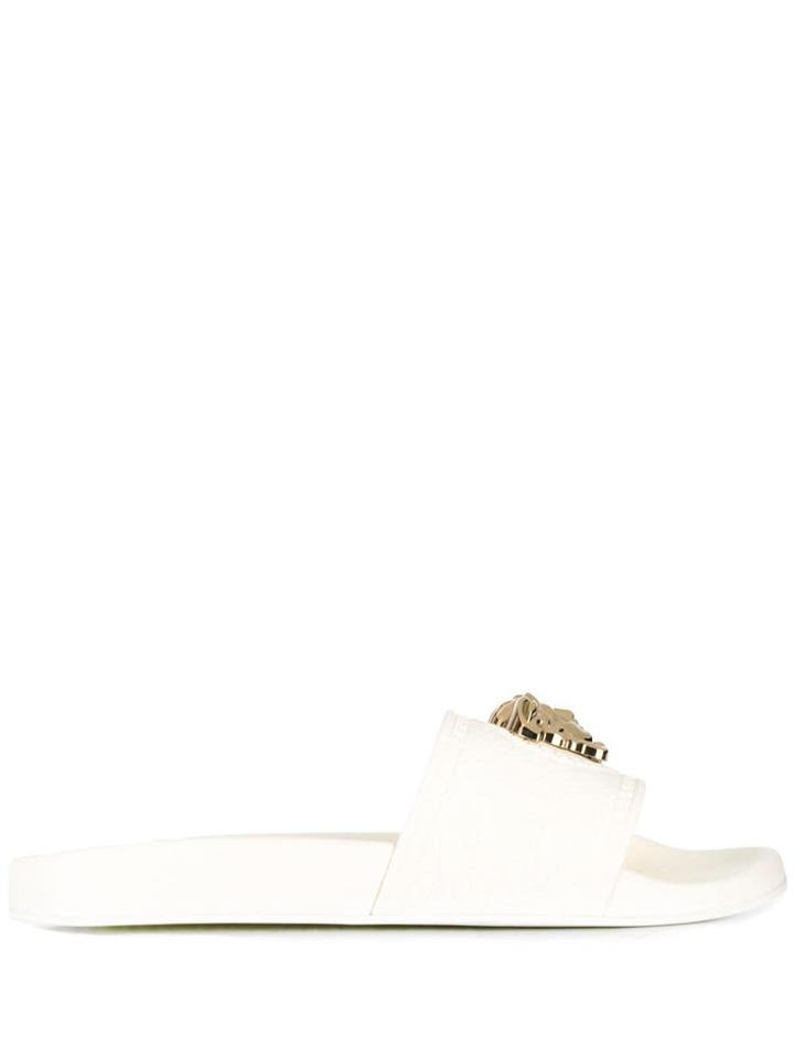 Versace Medusa Motif Slides - White