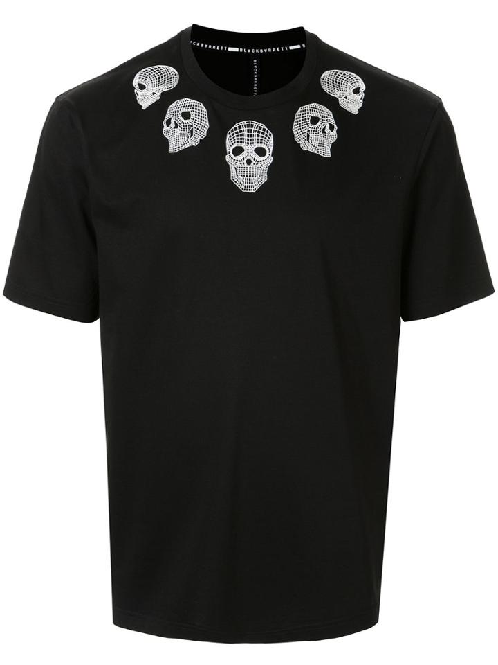 Blackbarrett Geometric Skull Print T-shirt