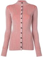 Proenza Schouler White Label Midweight Rib Knit Cardigan - Red