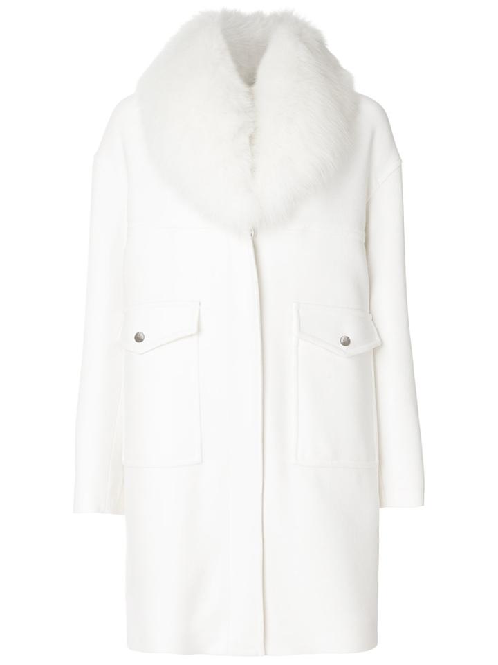 Moncler Gamme Rouge Fur Collar Coat - White