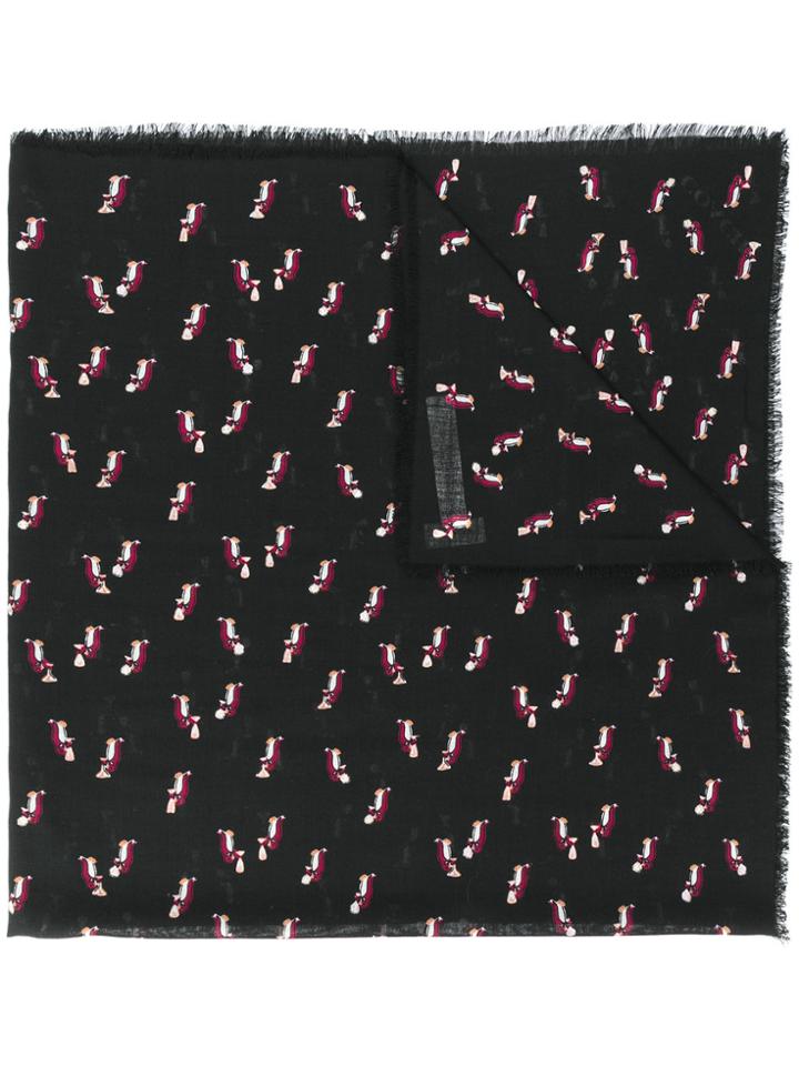 Coach Penguin Print Scarf - Black