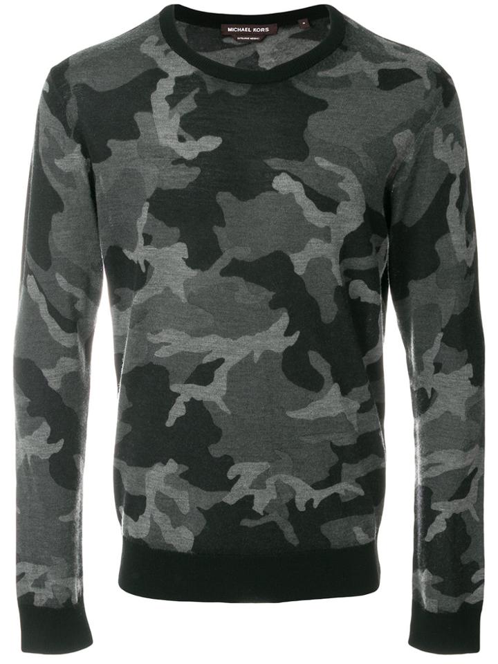 Michael Kors Camouflage Pattern Jumper - Black