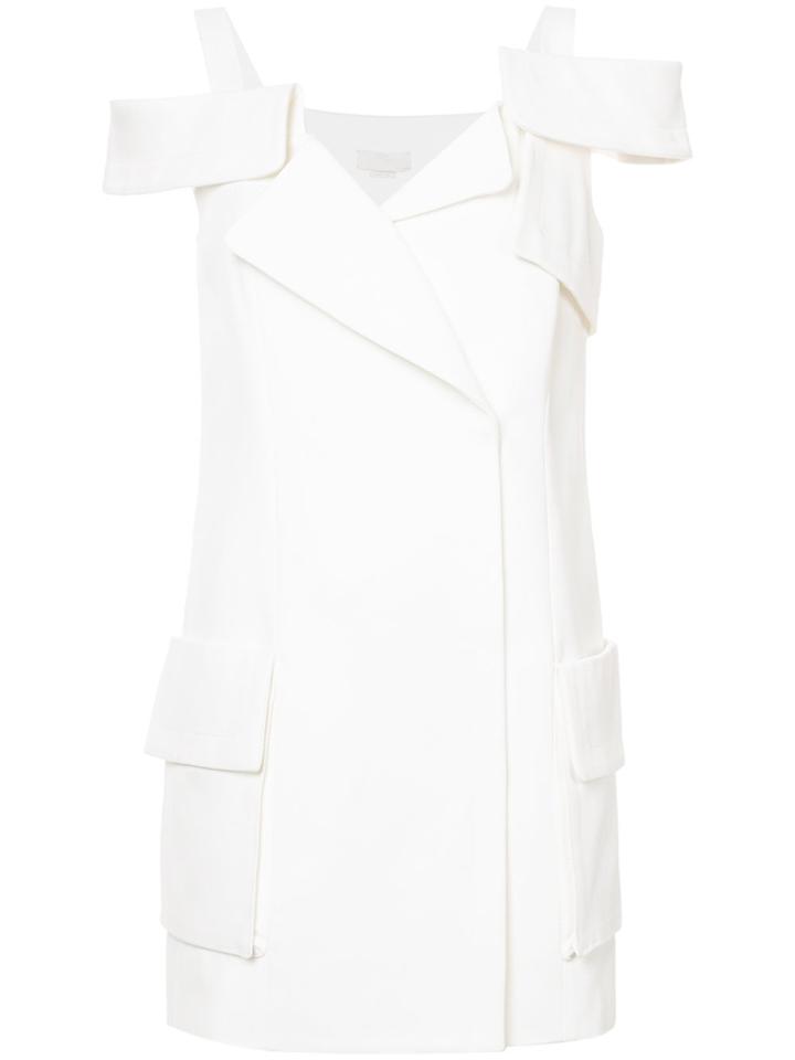 Monse Tailored Fitted Mini Dress - White