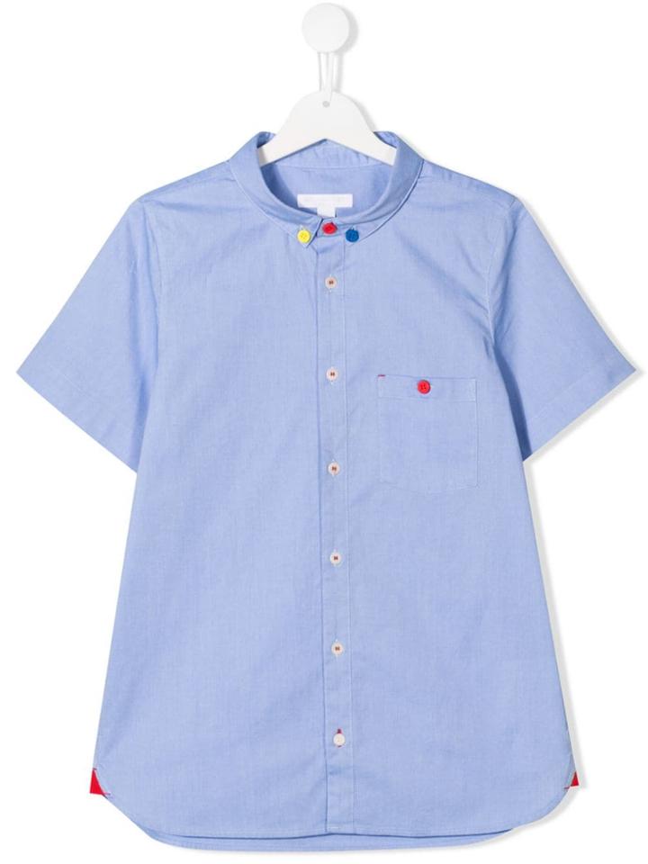 Burberry Kids Chest Pocket Shirt - Blue