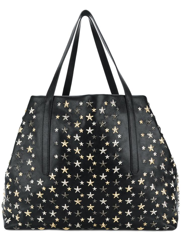Jimmy Choo Pimlico Star Embellished Tote - Black