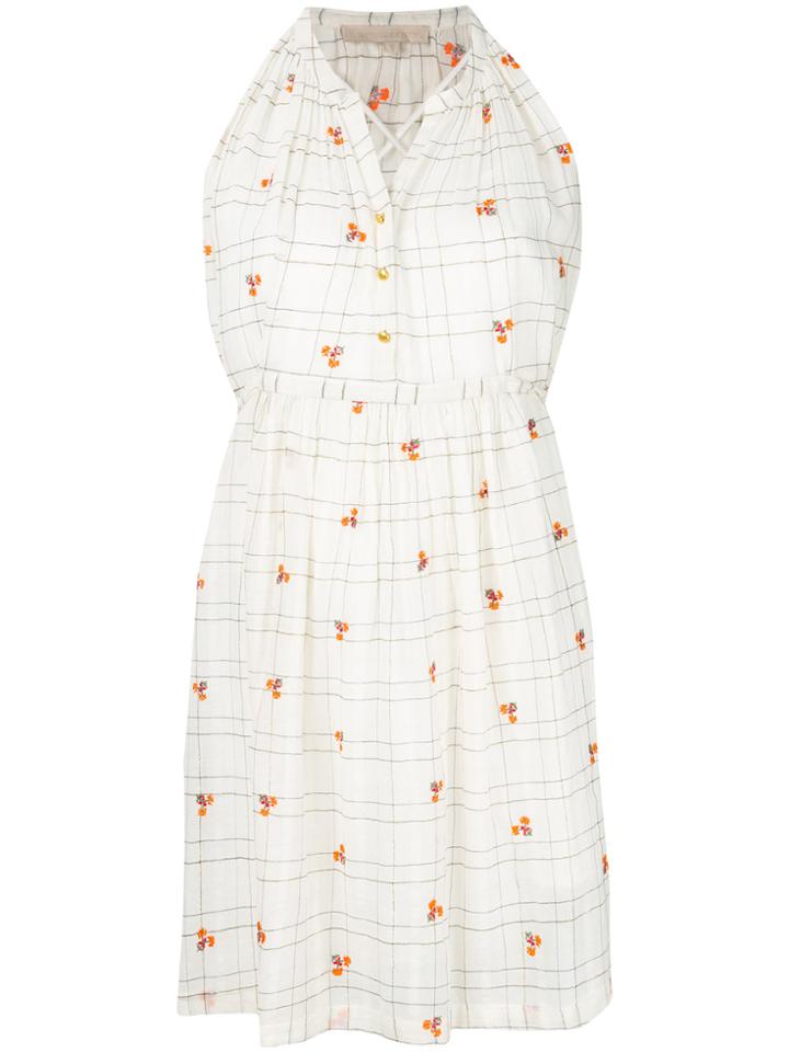 Vanessa Bruno Floral Embroidery Dress - White