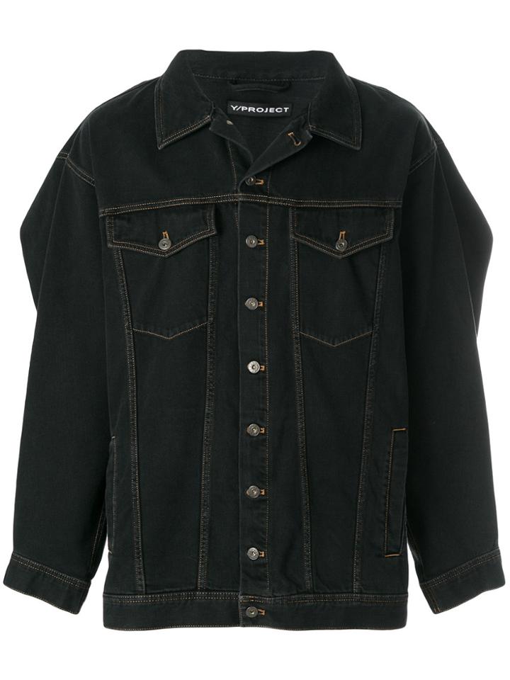Y / Project Oversized Denim Jacket - Black