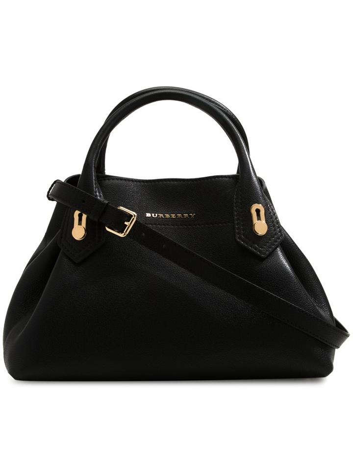 Burberry Medium Double Handles Tote, Women's, Black