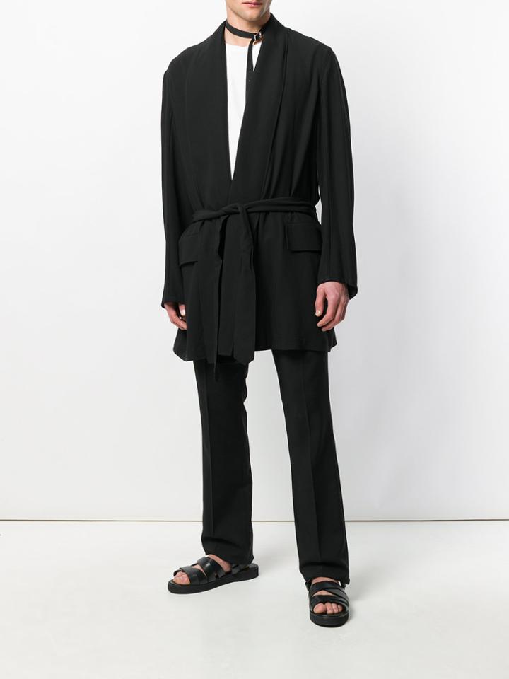 Ann Demeulemeester Lightweight Tied Jacket - Black