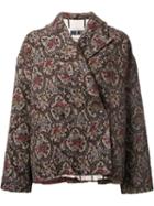 Uma Wang Floral Pattern Oversized Jacket, Women's, Size: Small, Brown, Viscose