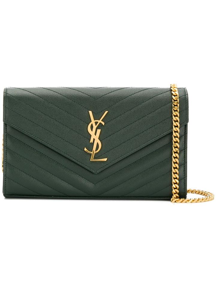 Saint Laurent Saint Laurent 377828bow01 3051 Leather - Green