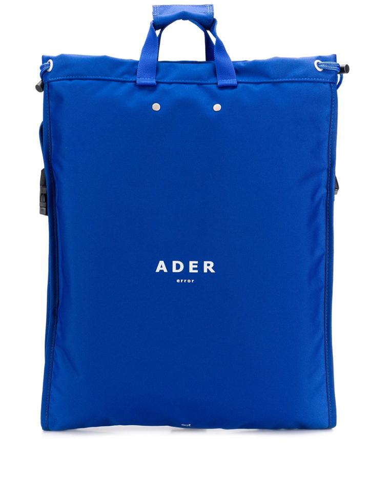 Ader Error Square Shaped Oversized Backpack - Blue