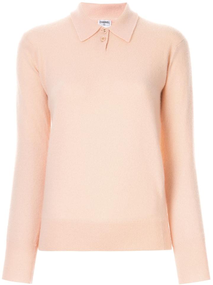 Chanel Pre-owned Cashmere Buttoned Jumper - Pink