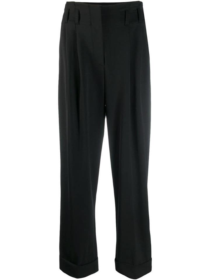 Brunello Cucinelli High Waisted Palazzo Trousers - Black