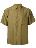 H Beauty & Youth - Short Sleeved Shirt - Men - Silk - L, Green, Silk
