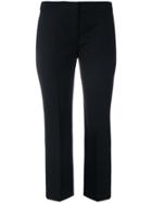 Alexander Mcqueen Cropped Tailored Trousers - Black