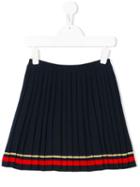 Gucci Kids - Stripe Detail Pleated Skirt - Kids - Wool - 10 Yrs, Blue