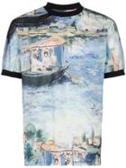 Off-white Lake Print Mesh T Shirt - Green