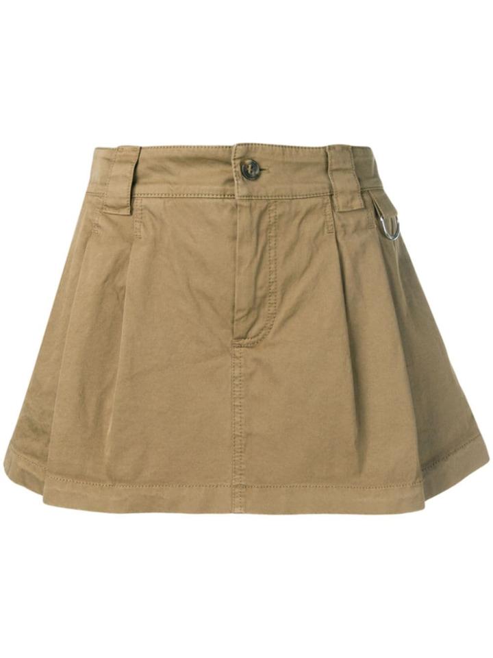 Red Valentino Skirt Detail Shorts - Brown