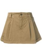 Red Valentino Skirt Detail Shorts - Brown