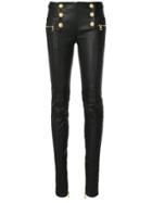 Balmain Button-embellished Trousers - Black