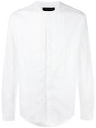 Christian Pellizzari Band Collar Shirt, Size: 48, White, Cotton