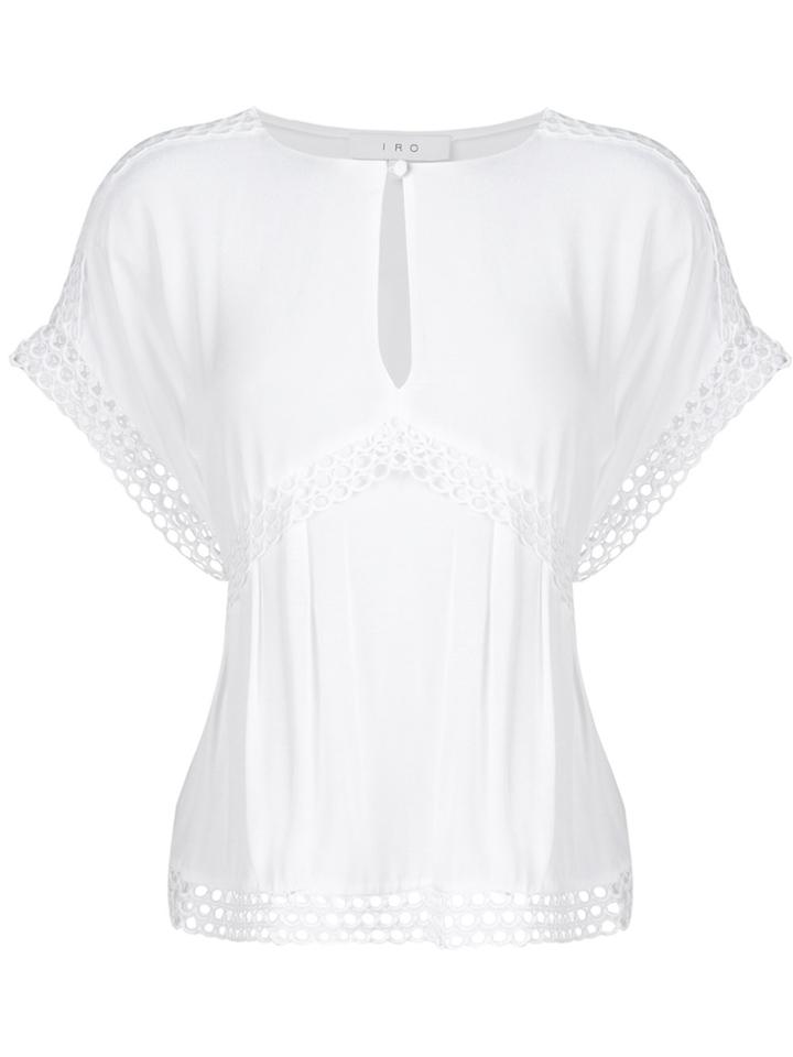 Iro Crocheted V-neck Top - White