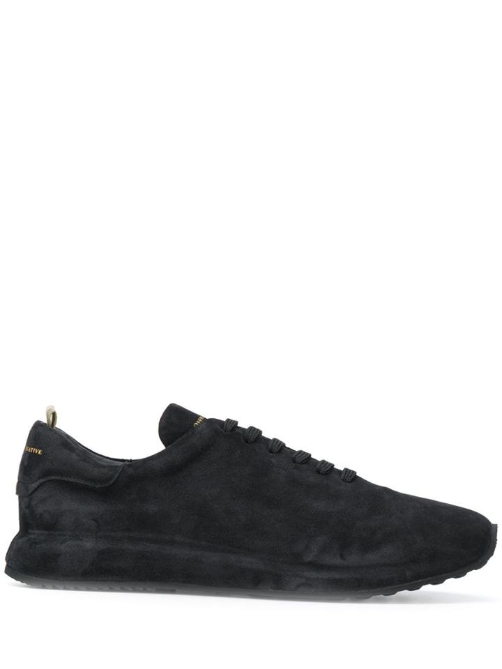Officine Creative Smooth Lace-up Sneakers - Black
