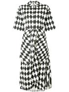 Tome Harlequin Print Shirt Dress - Black