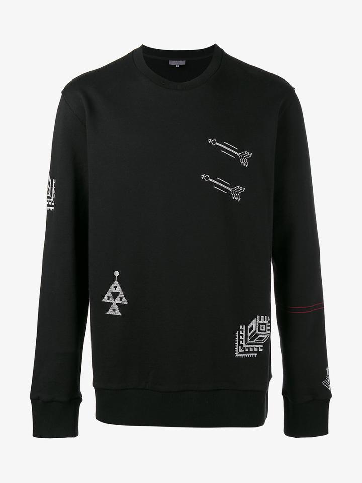 Lanvin Arrow Stitch Sweatshirt, Men's, Size: Medium, Black, Cotton/viscose