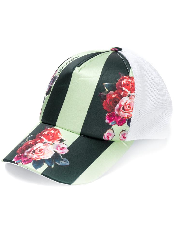 Golden Goose Deluxe Brand Floral Contrast Cap - Green