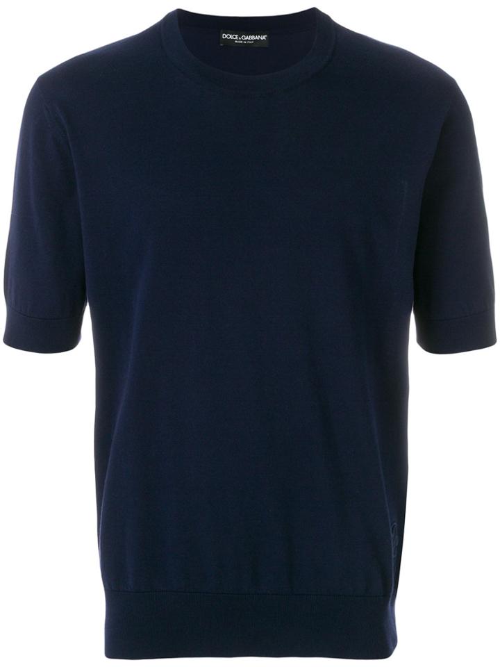 Dolce & Gabbana Short Sleeved Sweater - Blue