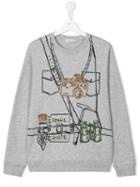 Stella Mccartney Kids Explorer Print Biz Sweatshirt, Boy's, Size: 14 Yrs, Grey